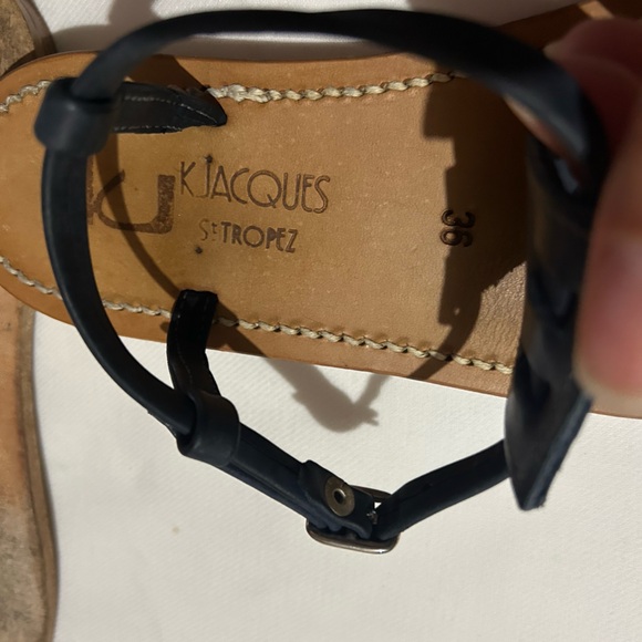 K.Jacques picon navy blue leather sandals - Picture 6 of 7